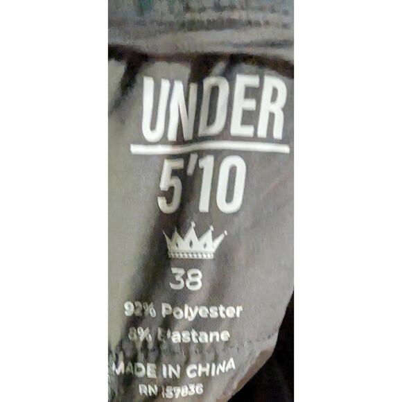 Under 5'10 Shorts Mens 38 Golf Black Lt Weight Stretch Flat Front Chino Pockets - Picture 3 of 3